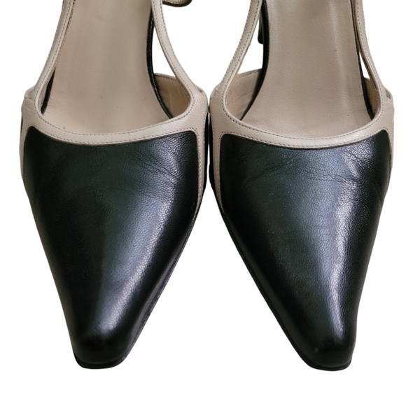 GUCCI Two Tone Slingback Pointed Toe Heels - Picture 2 of 9